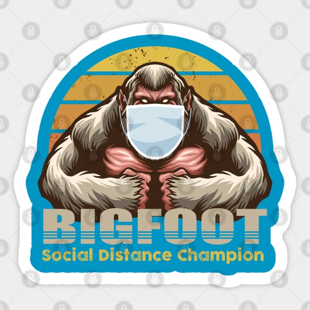 Big Foot, Social Distance Champion Sticker by TipsyCurator